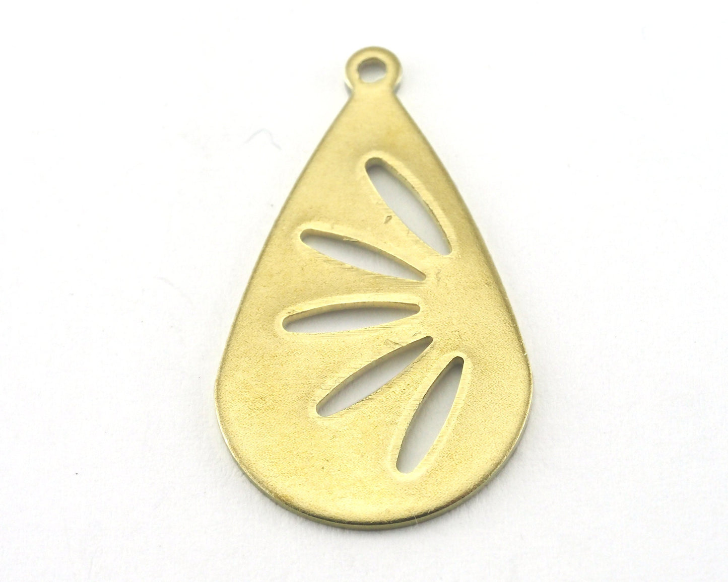 Drop Shape Tag Charms one hole 16x27.5mm (0.8mm) Raw brass charms findings earring OZ3834-160