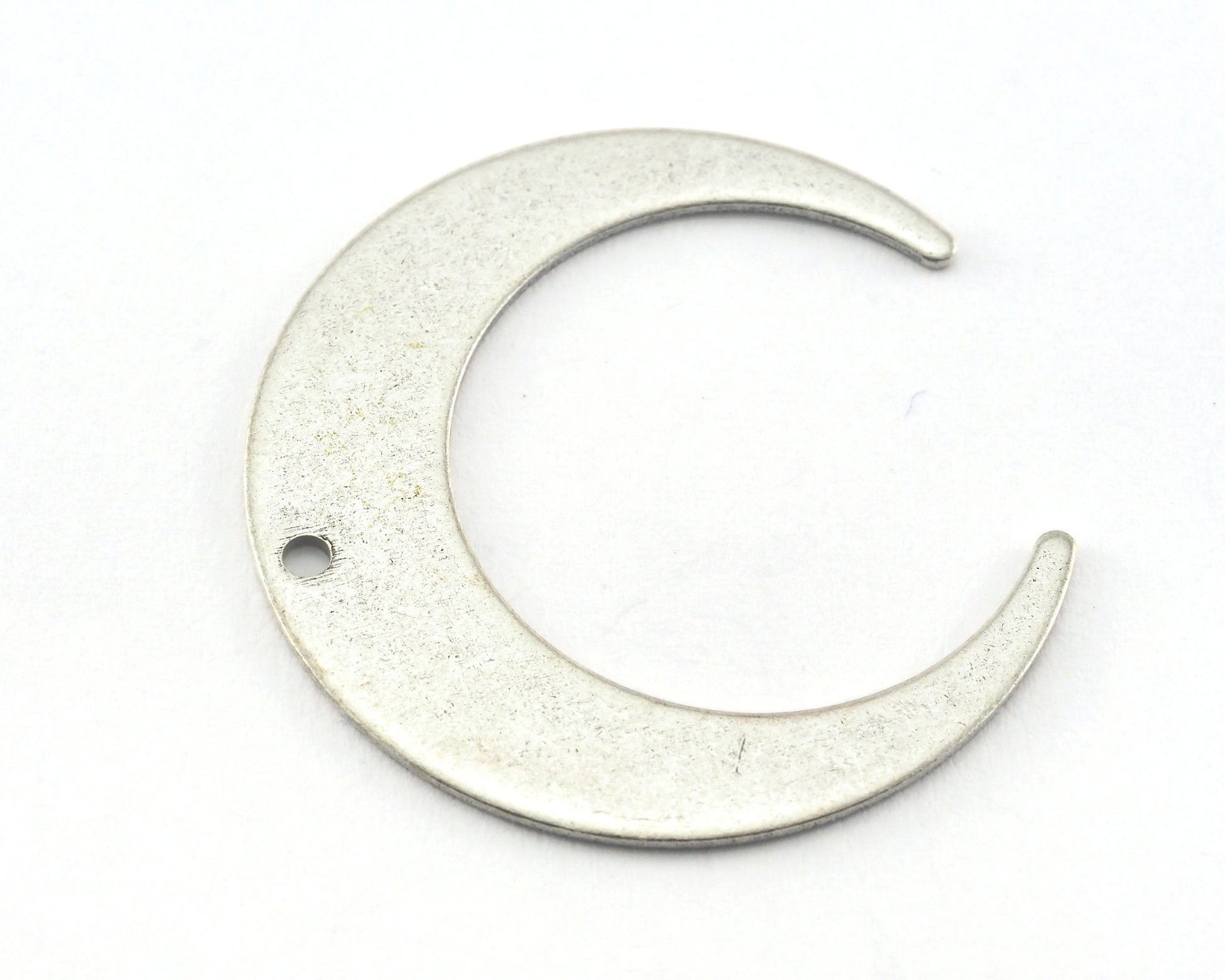 Crescent Moon 30mm Antique Silver Plated Brass Charms Findings Stampings OZ3439-225