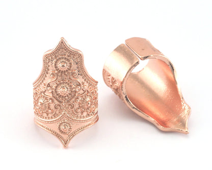 Adjustable Ring Rose Gold Plated brass (16.5mm 6US inner size) OZ3260 ring20