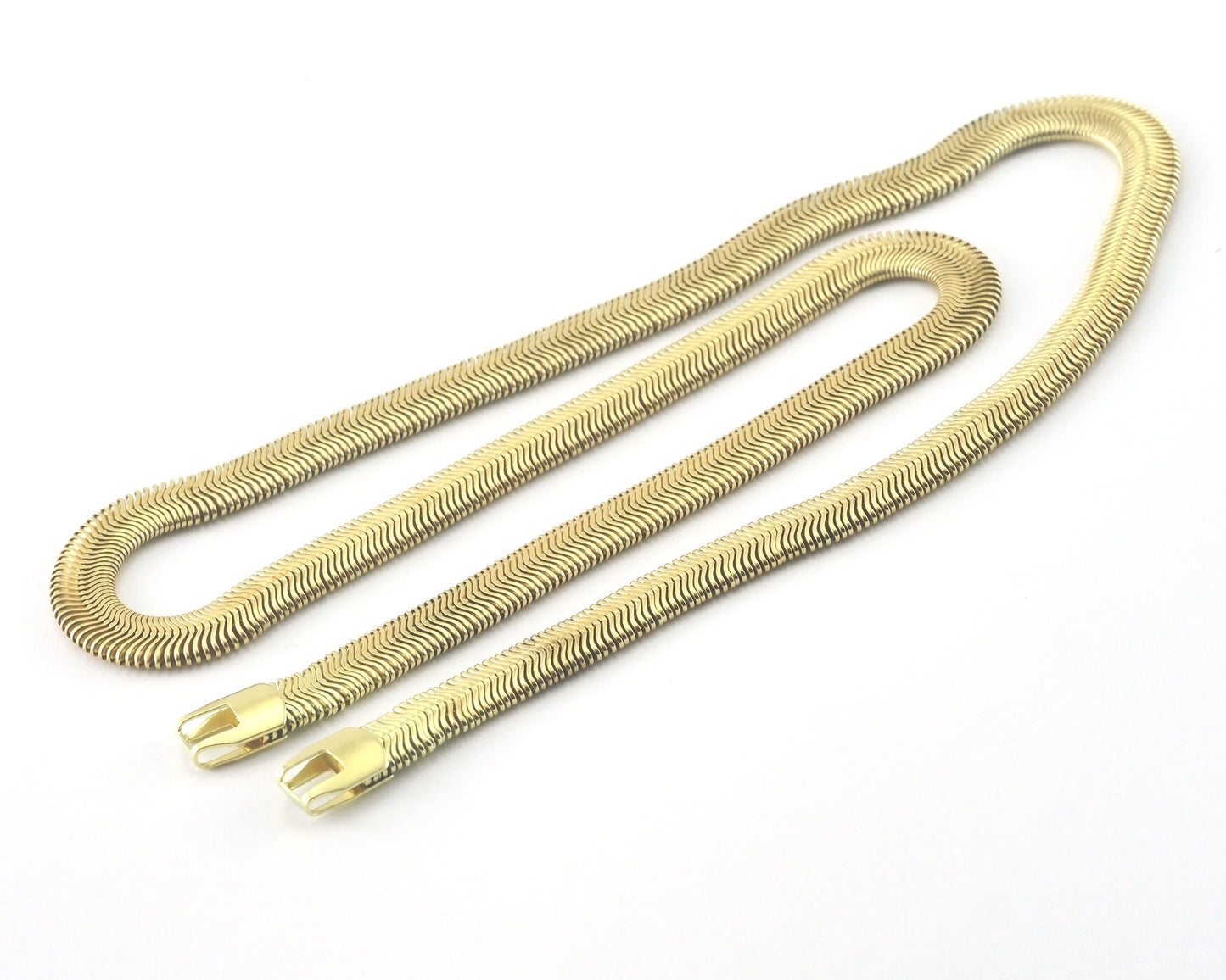6mm Snake Chain Bracelet Necklace for Jewelry with chain ends 15 - 25 - 30 - 40 - 45 - 50cm length Raw brass OZ3837