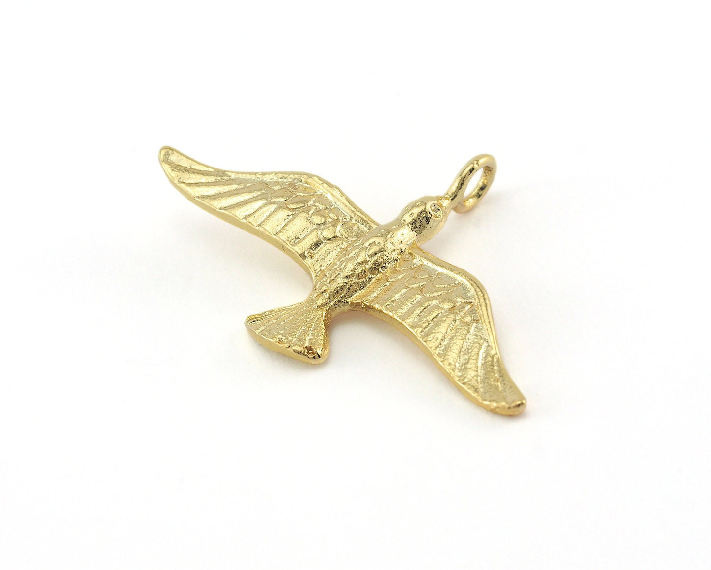 Bird pendant finding Gold plated 39x24mm 277