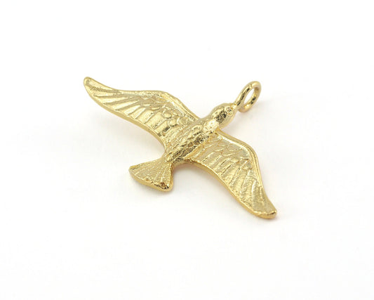 Bird pendant finding Gold plated 39x24mm 277