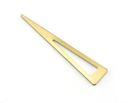 Triangle raw brass 40x8mm (0.8mm thickness) no hole charms findings OZ3874-86