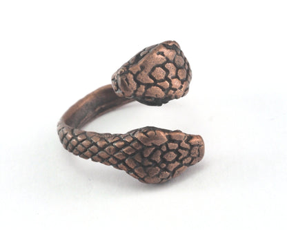 Snake Adjustable Antique Copper Tone brass (18mm 8US inner size) Oz3190
