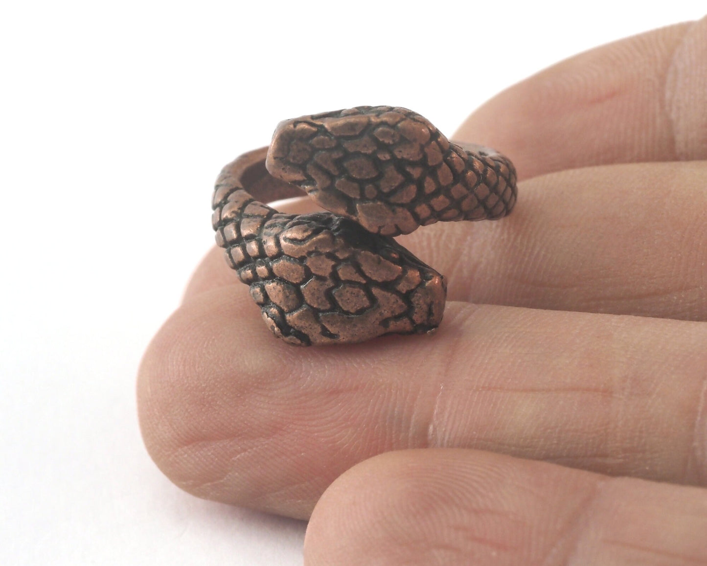 Snake Adjustable Antique Copper Tone brass (18mm 8US inner size) Oz3190