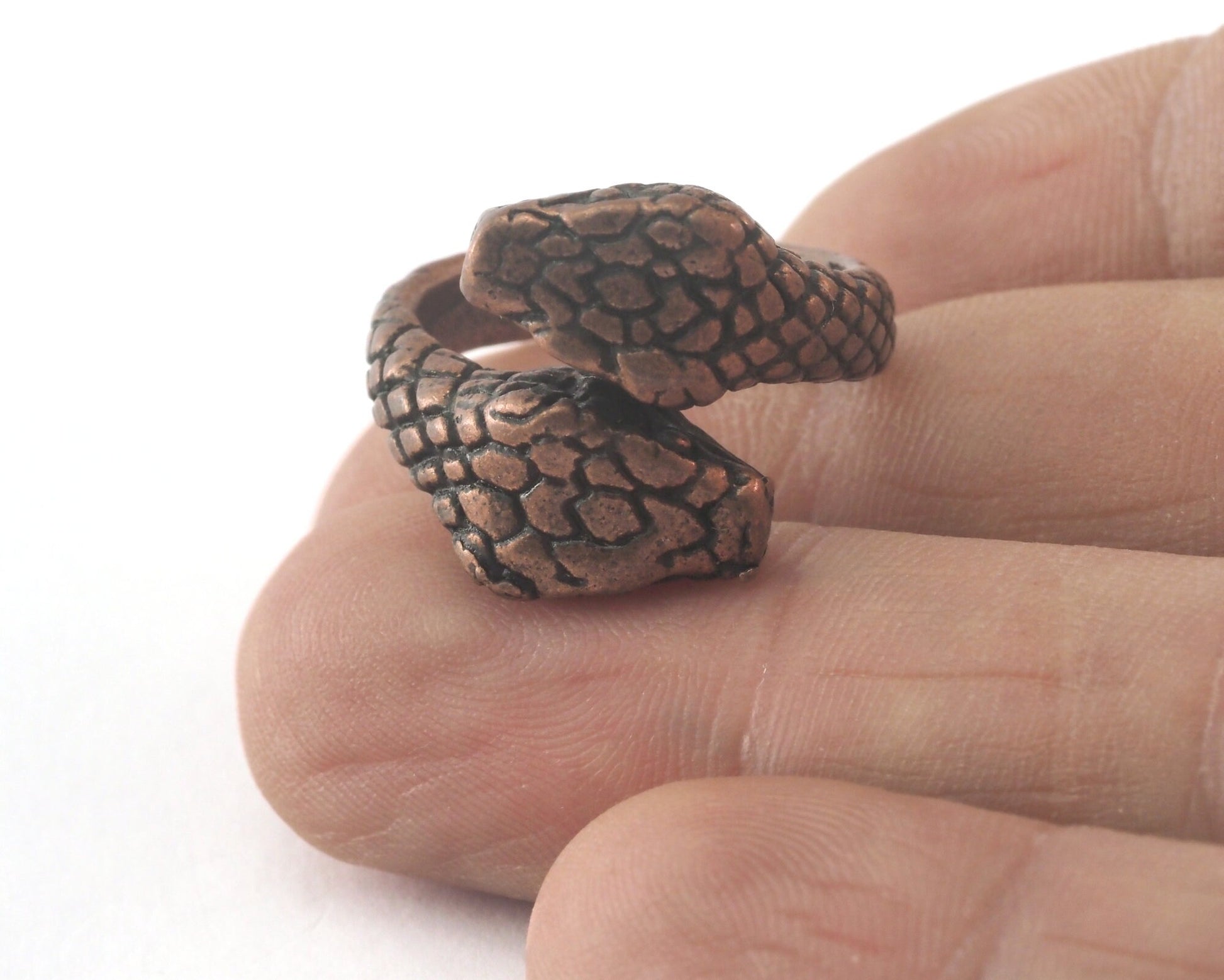 Snake Adjustable Antique Copper Tone brass (18mm 8US inner size) Oz3190