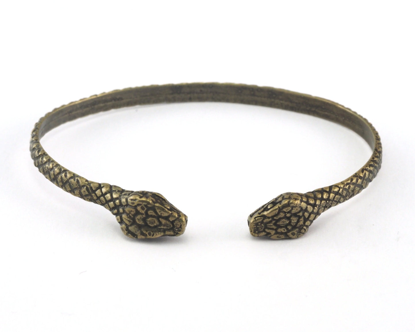 Snake Bracelet Adjustable Antique Yellow Brass (64mm inner size - Adjustable ) OZ3159