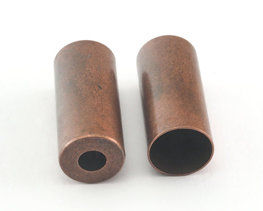 Ends cap, 33x15mm 14mm inner (6mm top hole ) Antique Copper Tone cord tip ends, brass ribbon end, findings ENC14 2319