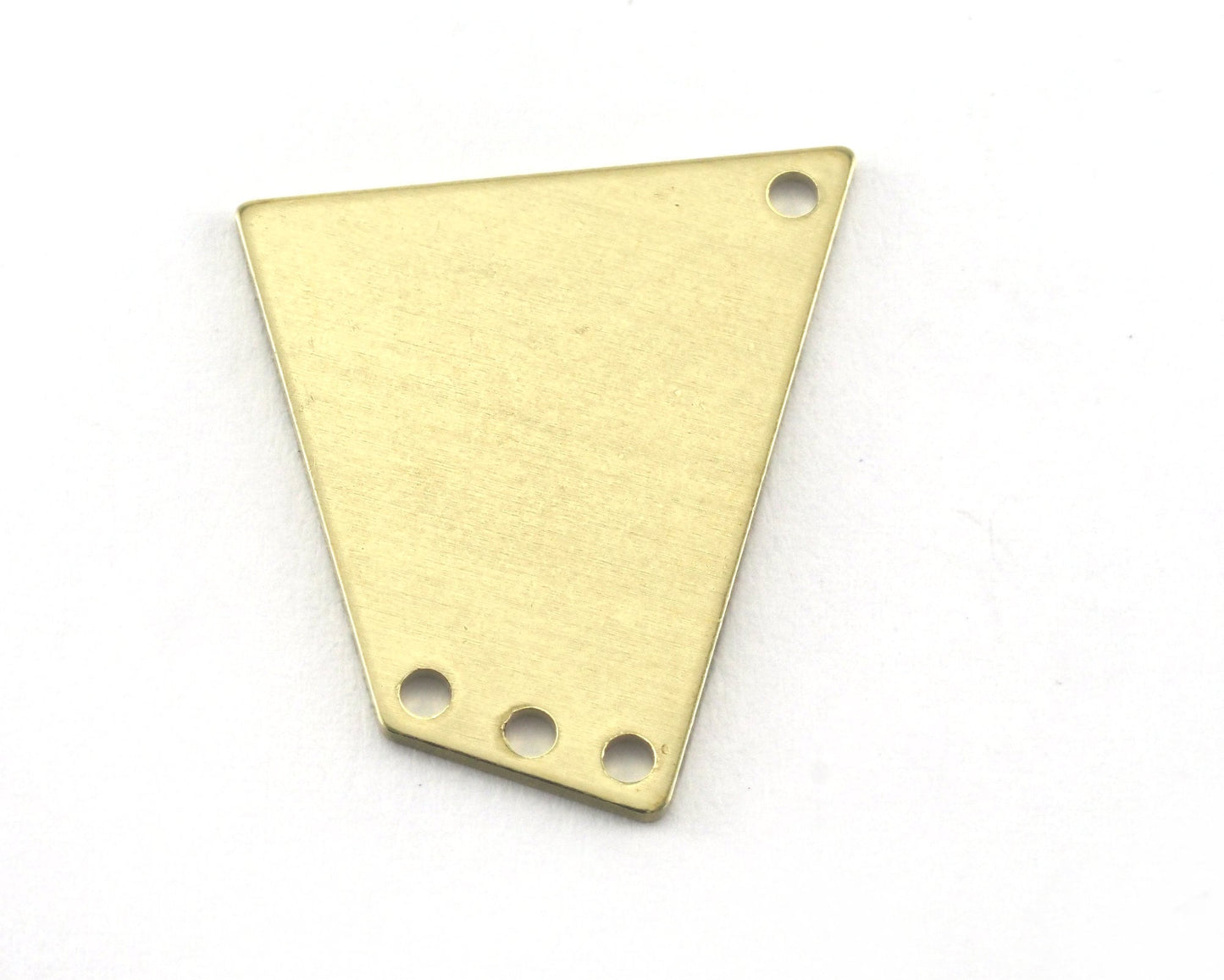 Quadrilateral Rectangle Trapezoid Rectangle Charms 4 Hole Raw Brass 23x21mm 0.8mm thickness Findings R134-220