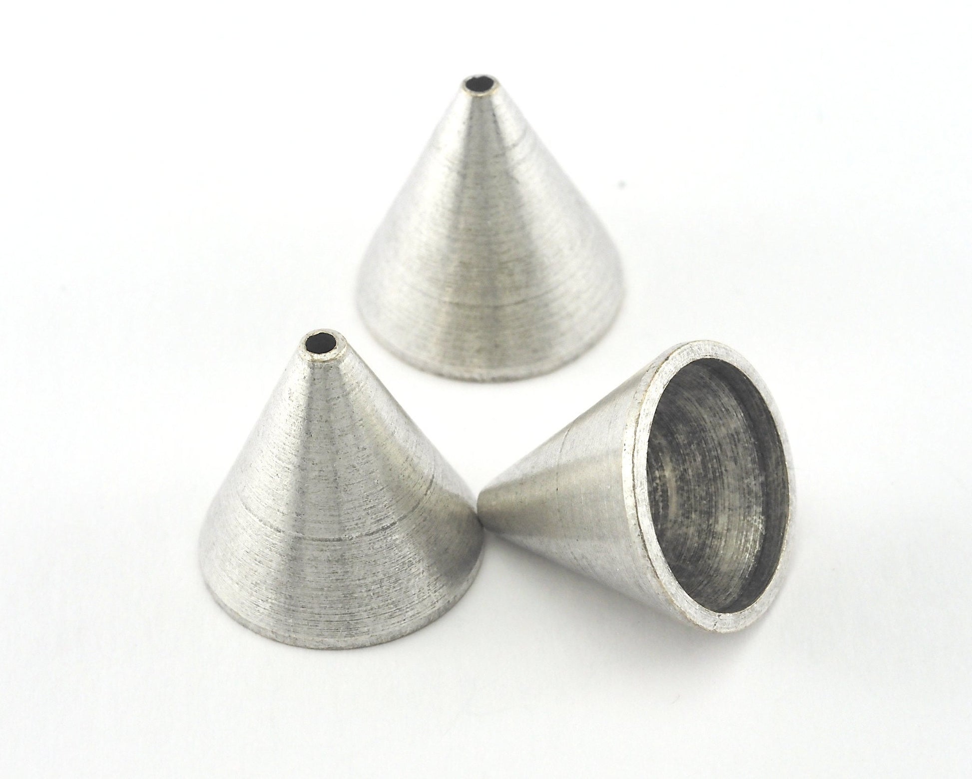 ribbon end caps , 17.5X17.5mm 15mm inner Antique Silver Plated brass cord tip ends, ends cap, findings ENC15 1514