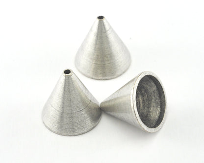 ribbon end caps , 17.5X17.5mm 15mm inner Antique Silver Plated brass cord tip ends, ends cap, findings ENC15 1514