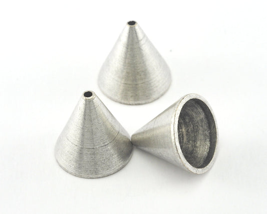 ribbon end caps , 17.5X17.5mm 15mm inner Antique Silver Plated brass cord tip ends, ends cap, findings ENC15 1514