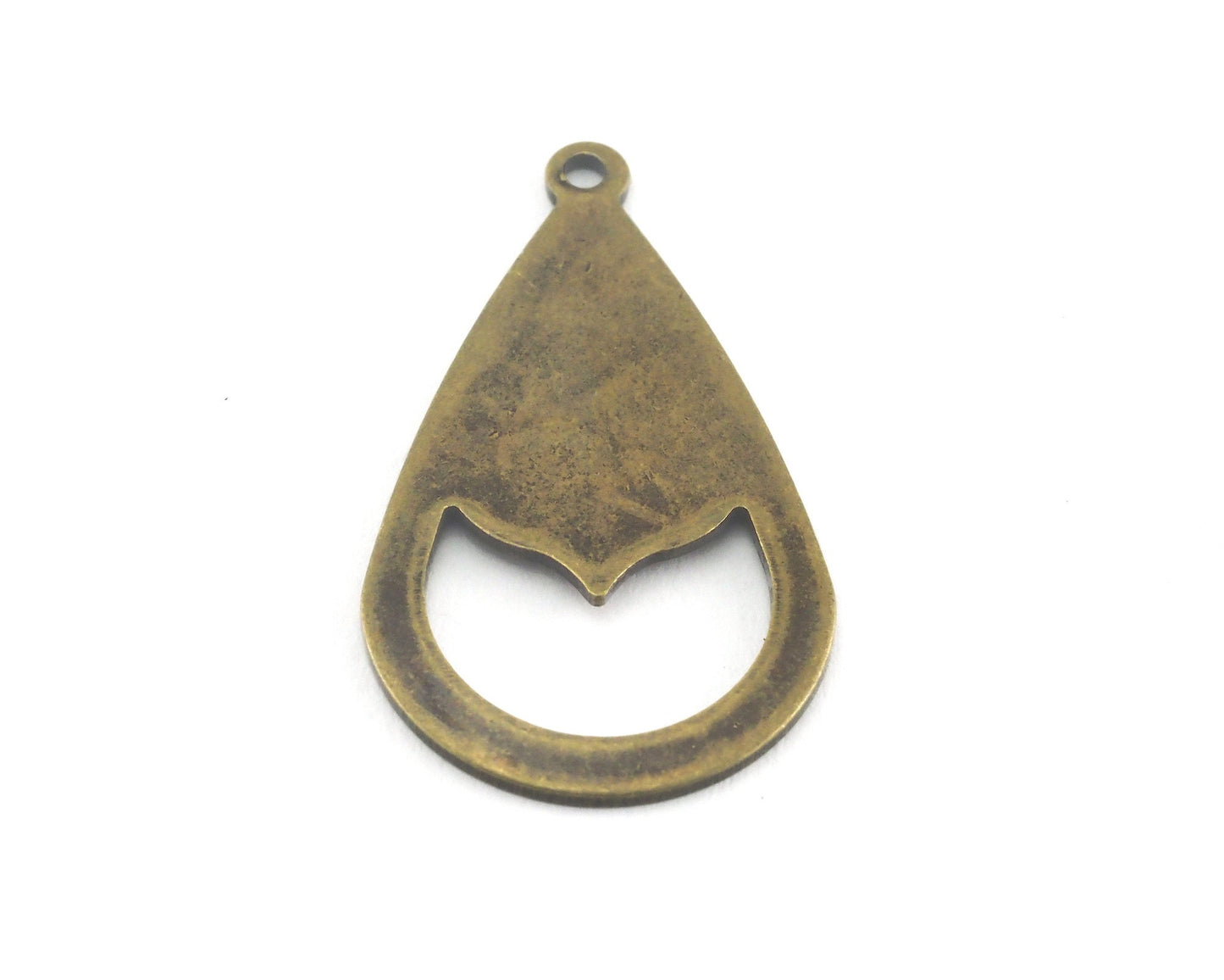 Drop Shape Tag Charms one hole 16x27.5mm (0.8mm) Antique Bronze Plated brass charms findings earring OZ3766-143