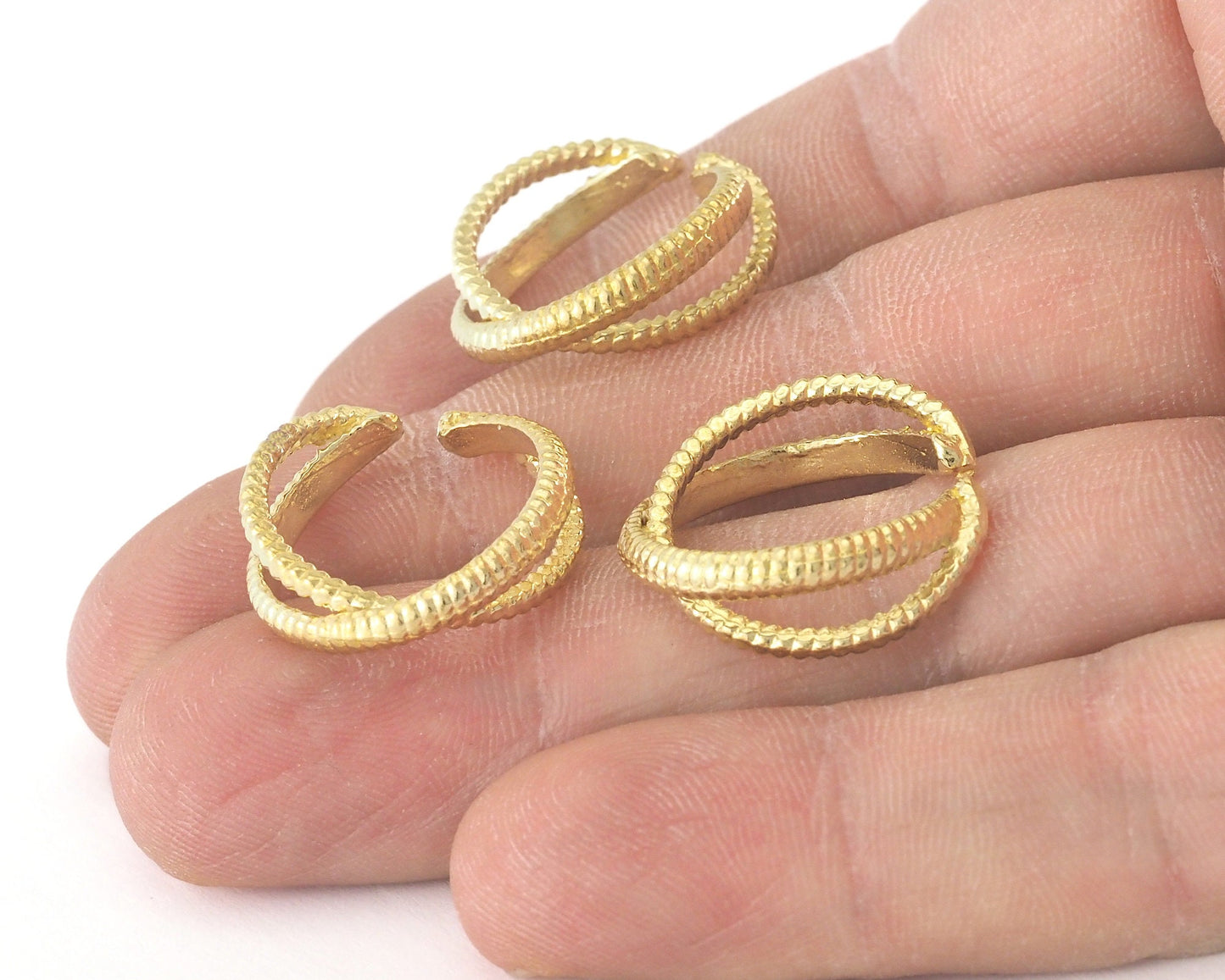Minimalist Adjustable Ring Raw Brass (16.5mm 6US inner size) Oz3852