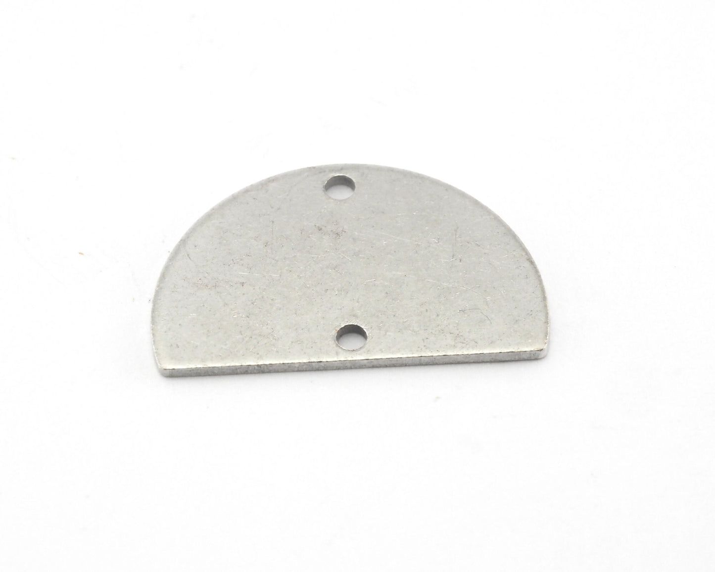 Semi Circle Half Moon Antique Silver Plated Brass 22x14mm (0.8mm thickness) 2 hole charms findings blank OZ3673-165