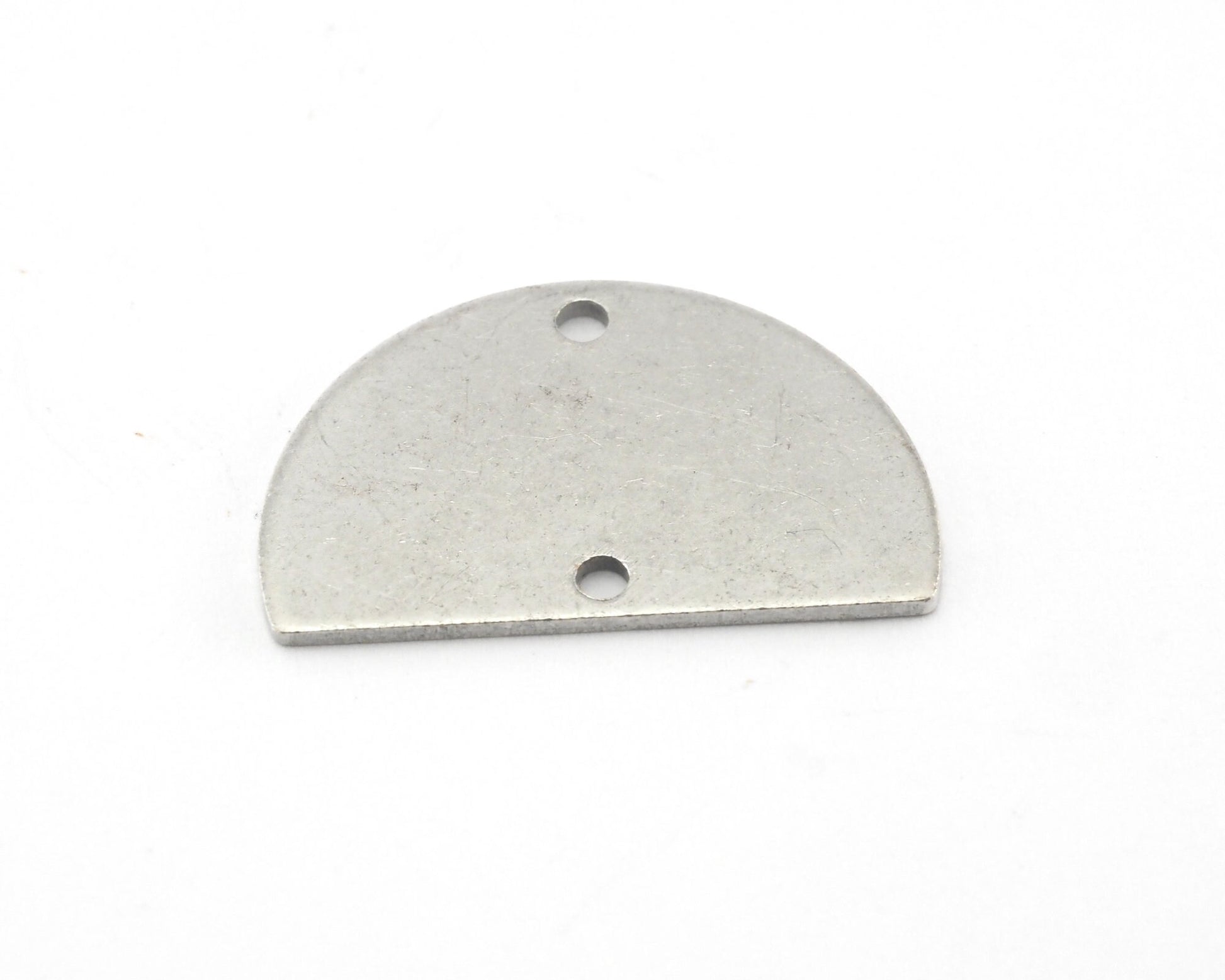 Semi Circle Half Moon Antique Silver Plated Brass 22x14mm (0.8mm thickness) 2 hole charms findings blank OZ3673-165