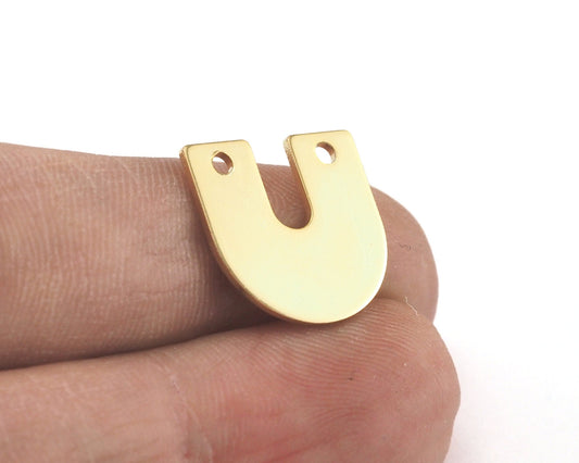 Magnet shape semi circle 15x15x0.8mm Gold Plated brass findings scs oz2788-120