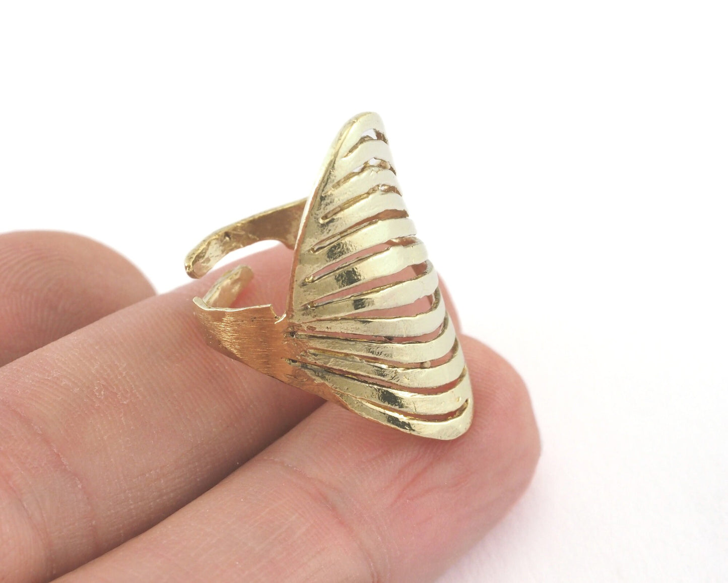 Adjustable Ring Raw Brass 29mm (16.5mm 6US inner size) OZ3305