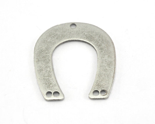 Magnet shape semi circle 25x22.5x0.8mm five hole Antique Silver Plated brass findings scs oz3720-200