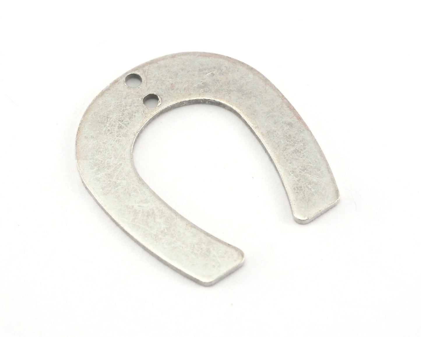 Magnet shape semi circle 25x22.5x0.8mm two hole Antique Silver Plated brass findings scs oz3719-200