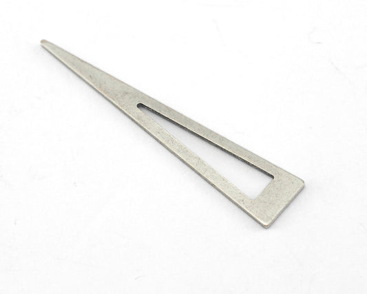 Triangle Antique Silver Plated brass 40x8mm (0.8mm thickness) no hole charms findings OZ3874-86