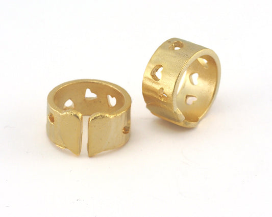 Adjustable Ring Matte Gold Plated Brass 29mm (16.5mm 6US inner size) OZ3325