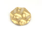 10 pcs. Wavy circle tag cambered 1 hole 18mm thickness 0.5mm raw brass charms findings pendants stamping OZ3903