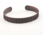 Cuff Bracelet Textured Adjustable Antique Copper Tone Brass (60mm inner size - Adjustable ) OZ2963