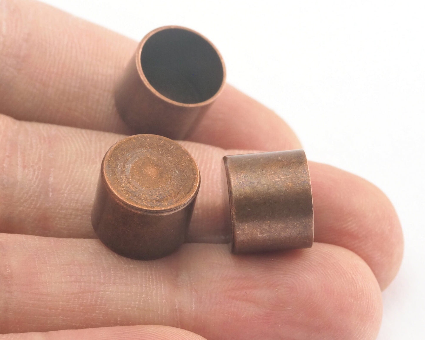 ends cap, 10x12mm 11mm inner Antique Copper Tone brass cord tip ends, ribbon end, oz3082 enc11