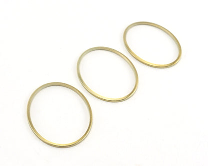Oval Wire Ring 26 - 28 - 30mm raw brass (0,8mm 20 gauge) charms ,findings R194