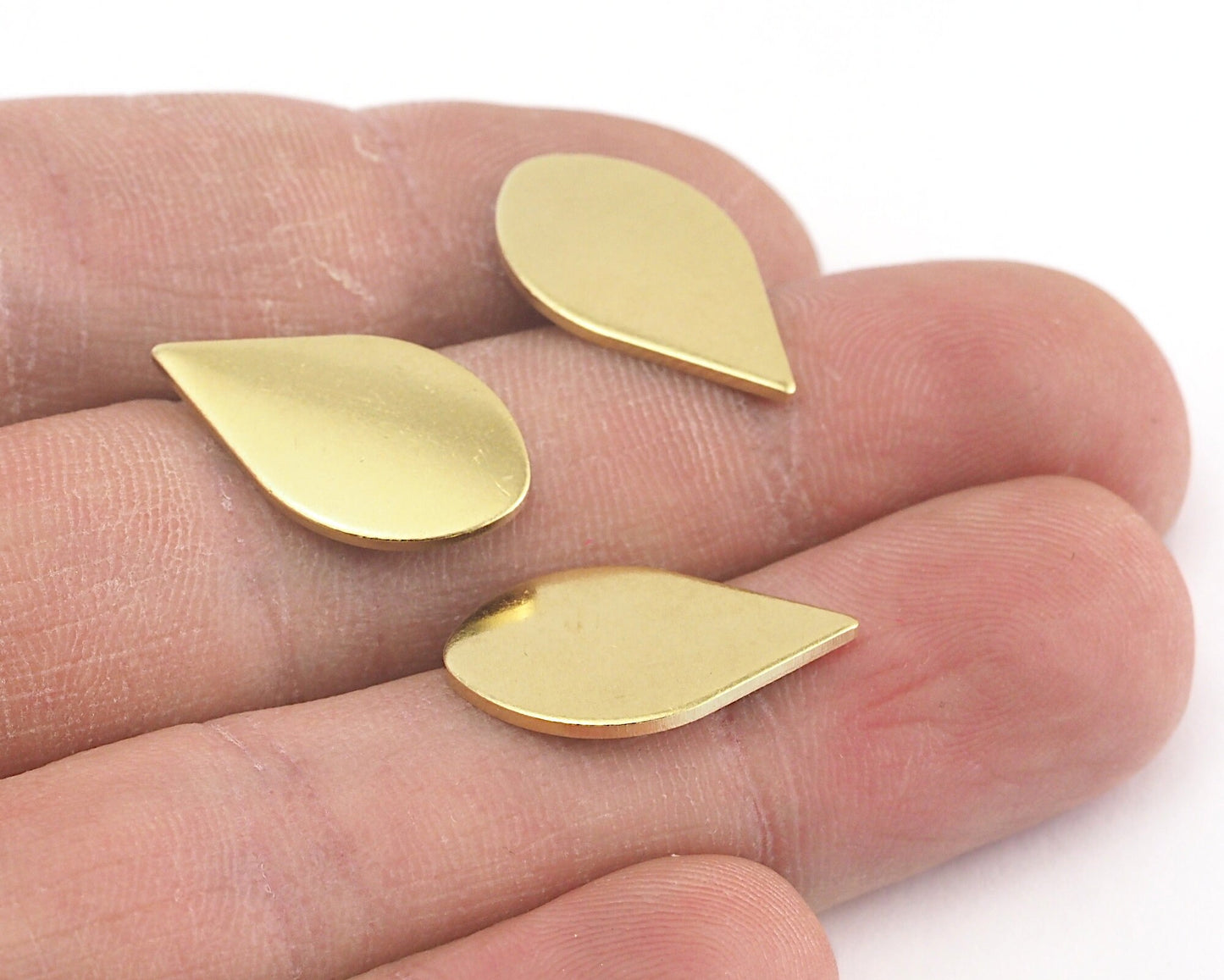 Drop Shape Tag Charms 20x12mm thickness 0.8mm Raw brass findings stamping OZ3904-135