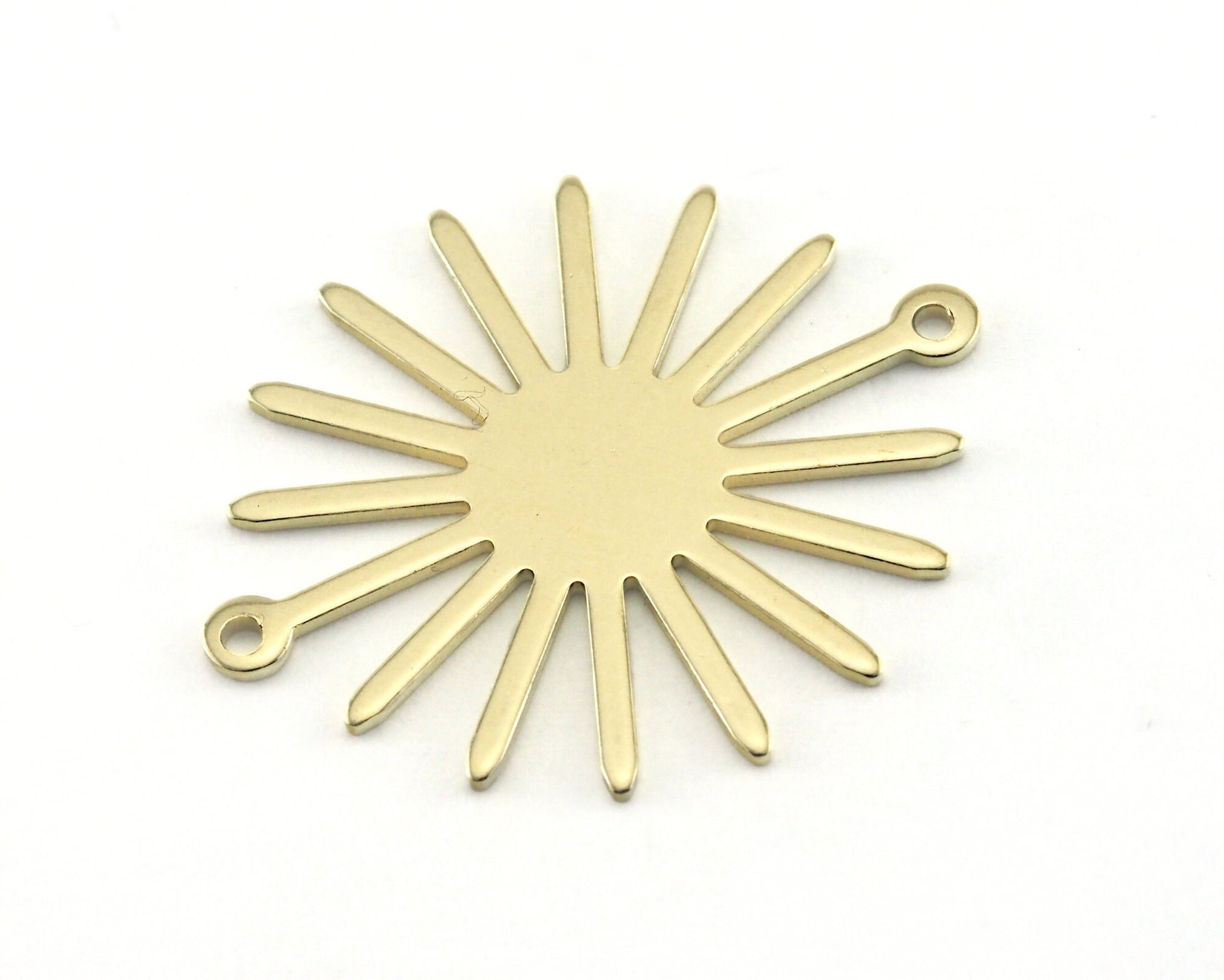 Sun Charms Connector 25x27mm 2 holes Raw brass findings R199-145