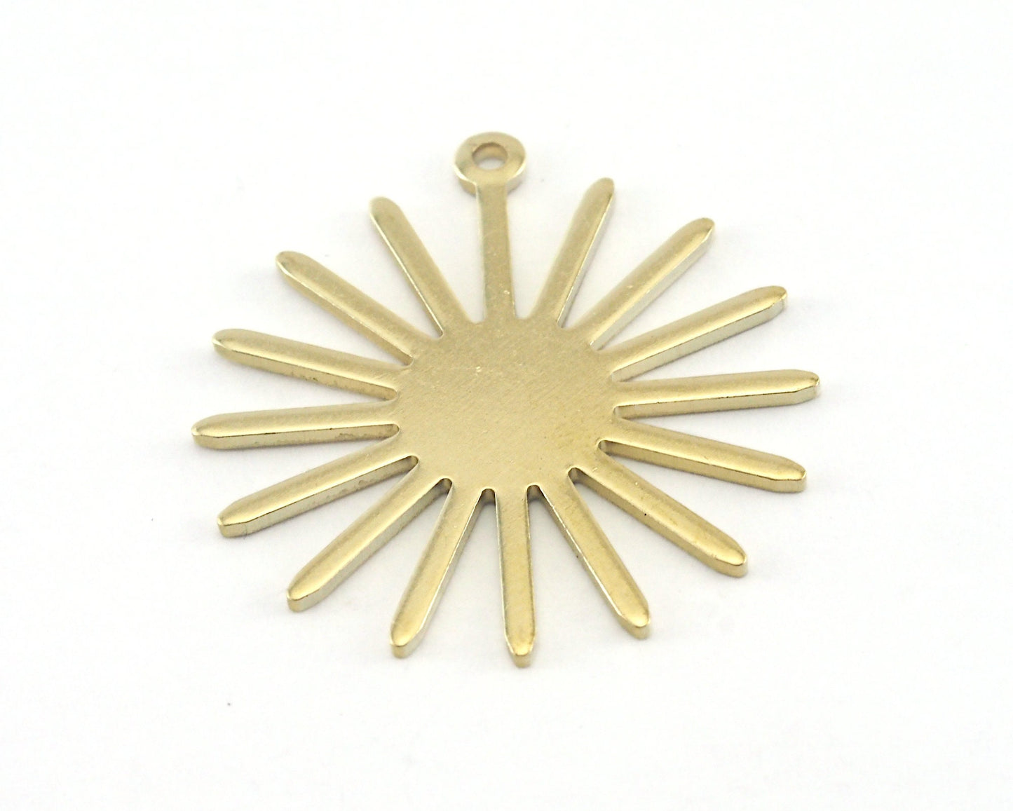 Sun Charms 25x27mm 1 hole Raw brass findings R200-145