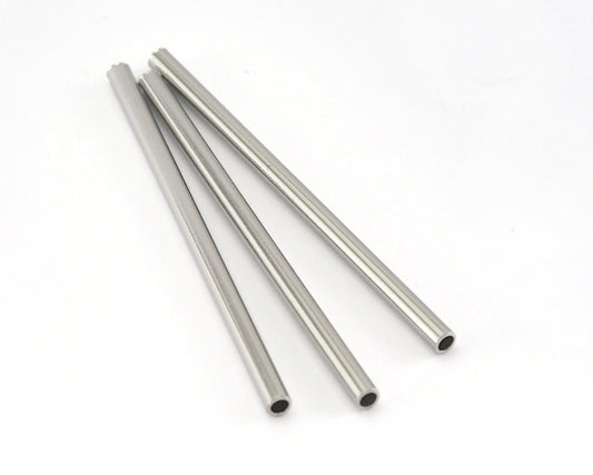 Silver Tone Plated copper tube 2.5x50mm (hole 1.25mm ) 1390-50 26