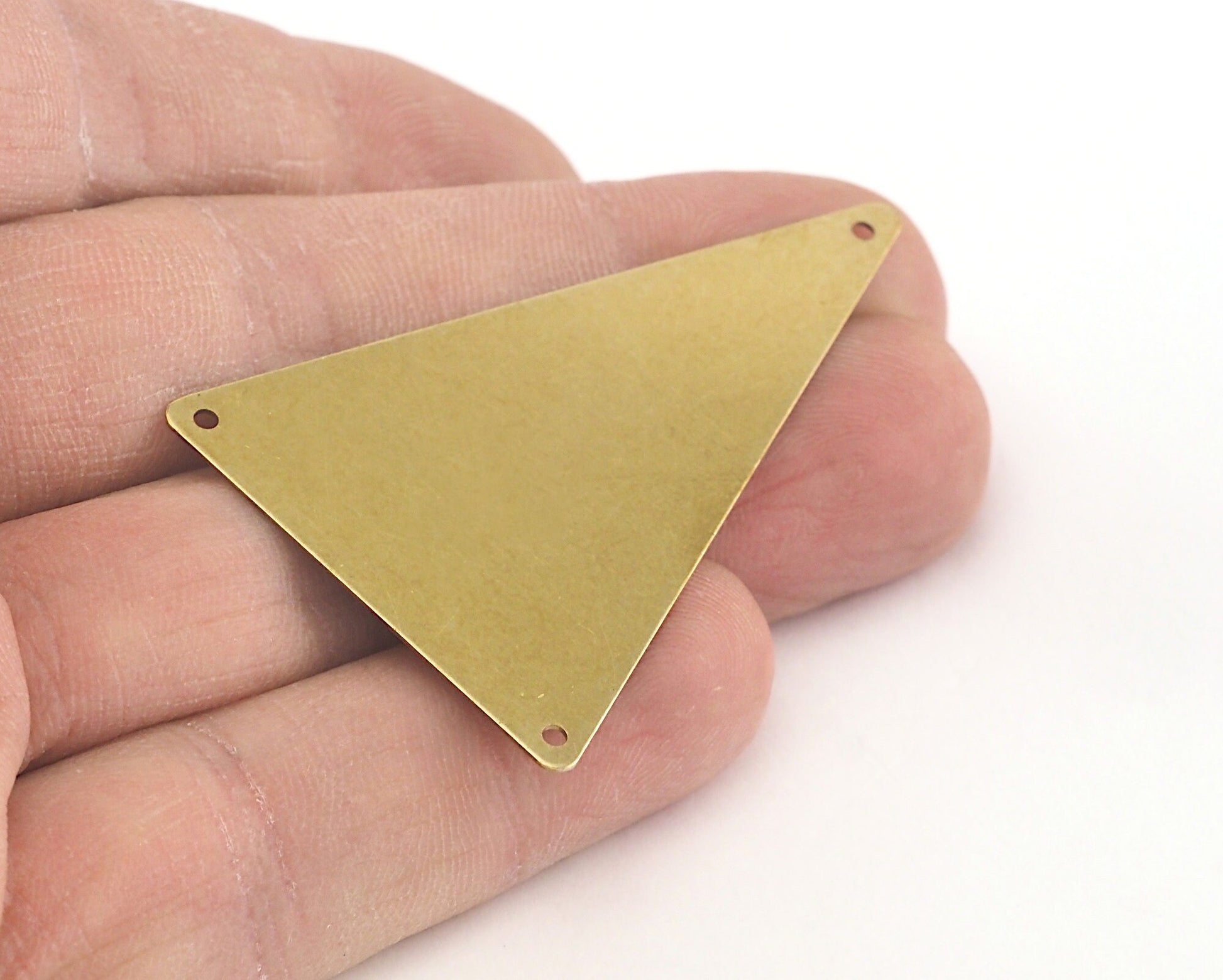 50x33mm raw brass triangle tag 3 hole connector raw brass charms ,raw brass findings 4580R