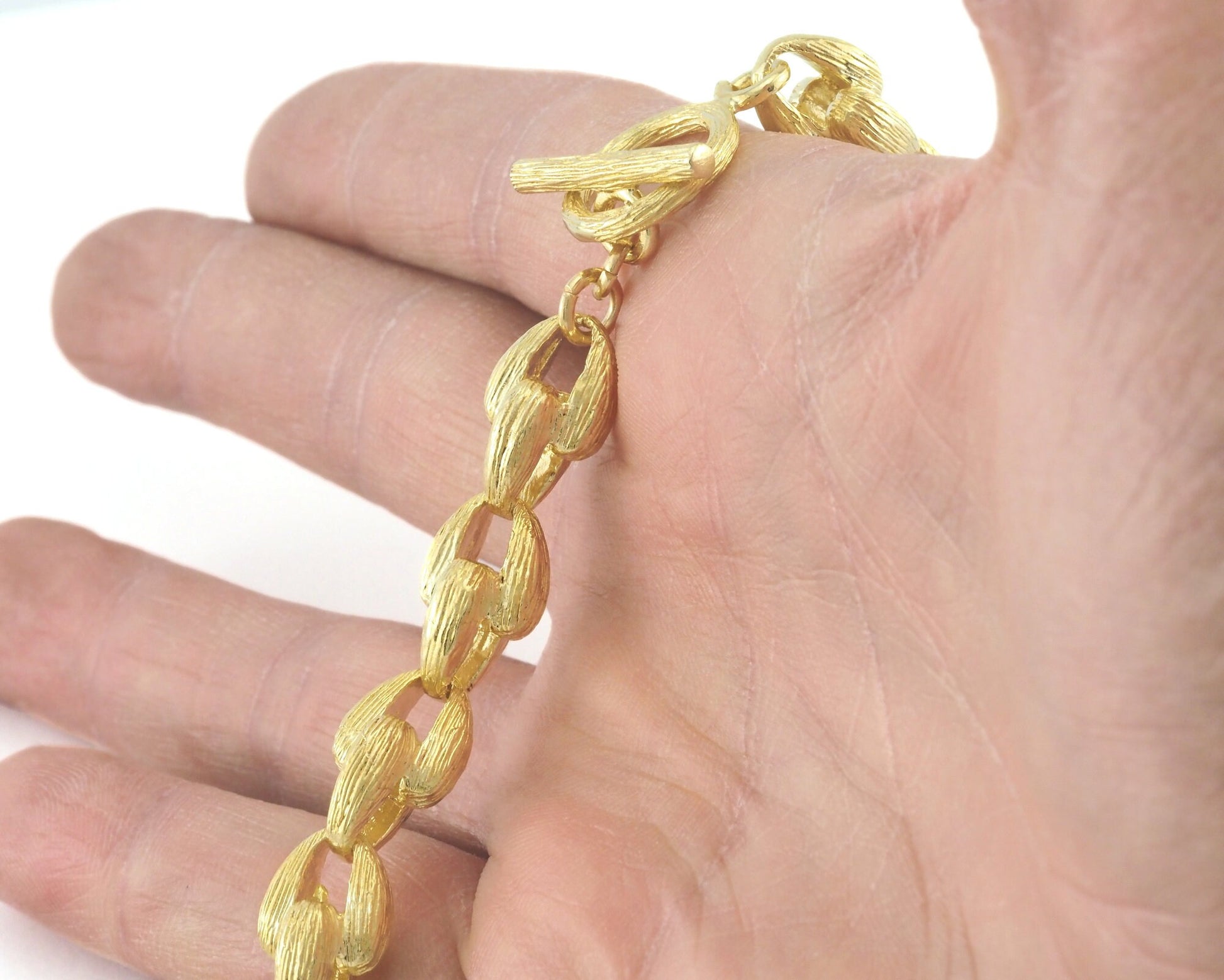 Thick chain for necklace bracelet choker 10mm raw brass R202-Z168