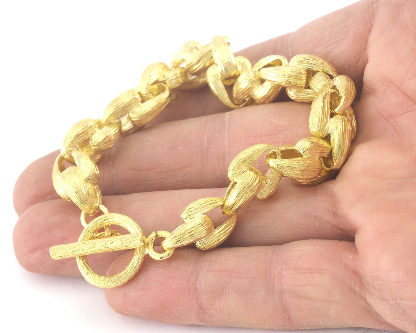 Thick chain for necklace bracelet choker 10mm raw brass R202-Z168