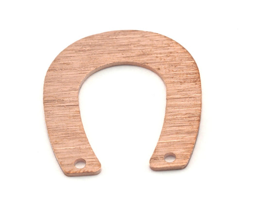 Brushed Magnet shape semi circle 25x22.5x0.8mm two hole raw copper findings scs oz3925-200