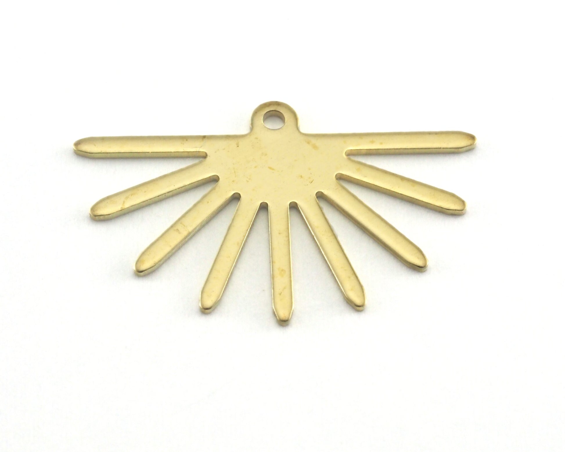 Sun Charms Connector 25x15.5mm 1 hole Raw brass findings R211-82