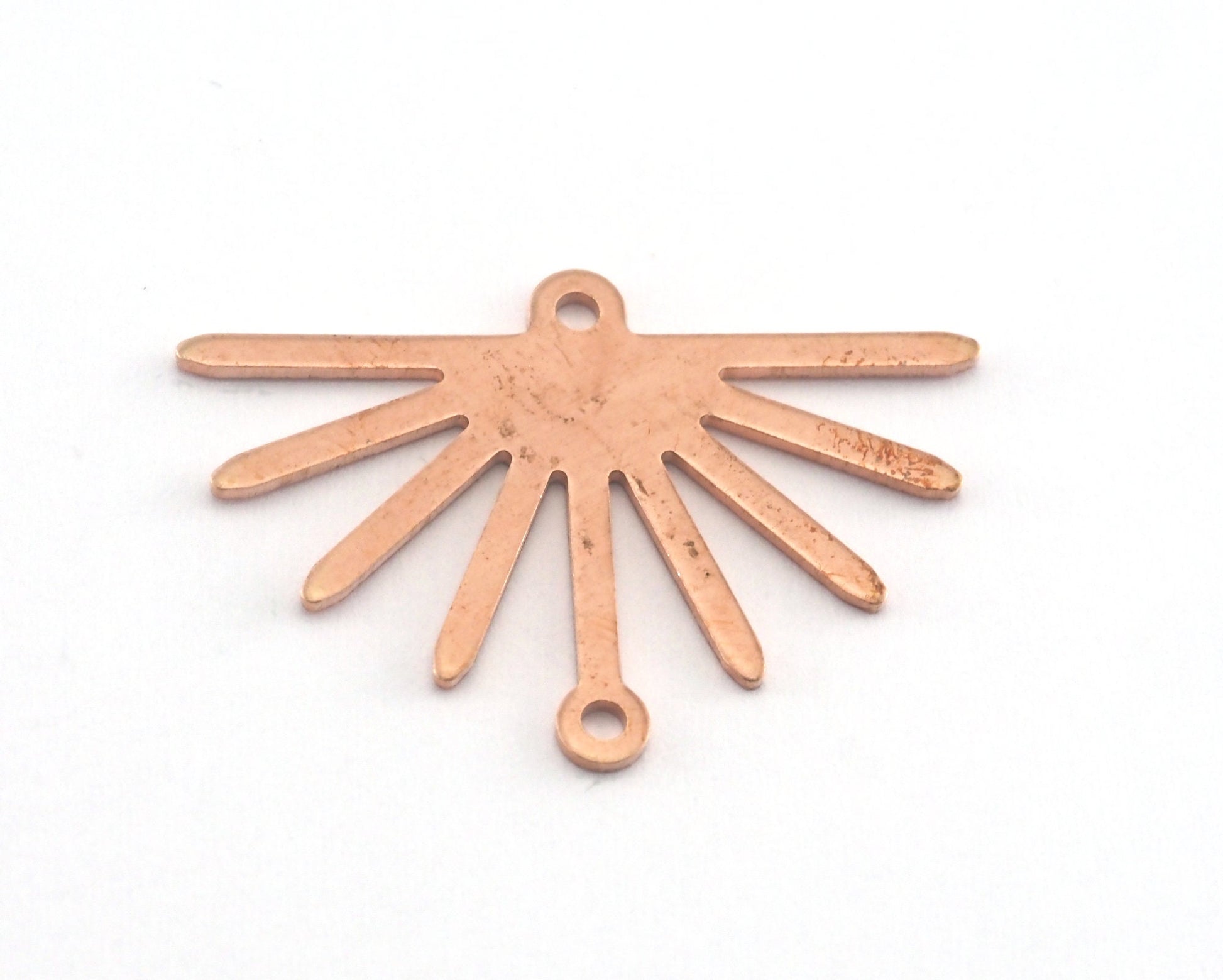 Sun Charms 25x17.5mm 2 holes Raw Copper findings R212-83