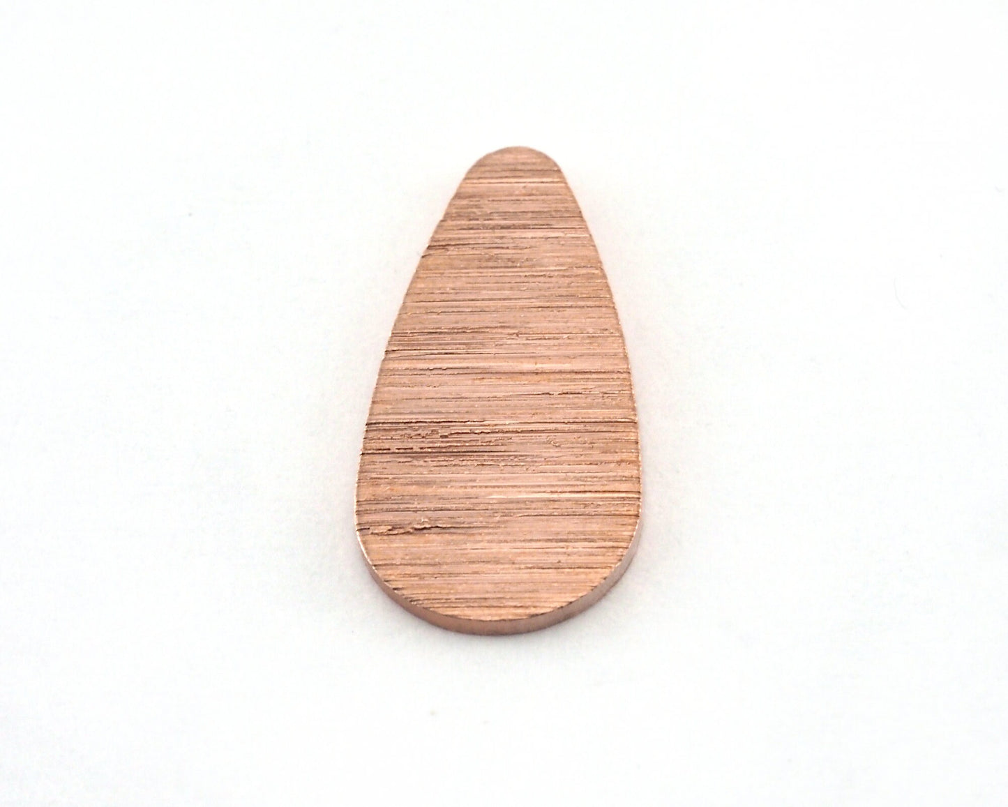 Brushed Drop Shape Tag no hole 14.5x7.5mm thickness 0.8mm Raw copper stamping OZ3713-55