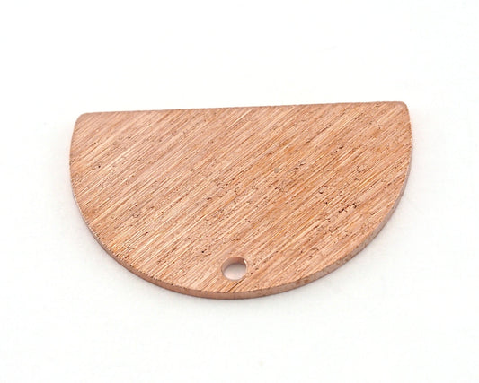 Brushed Semi Circle Half Moon raw Copper 22x14mm (0.8mm thickness) charms findings blank OZ3667-175