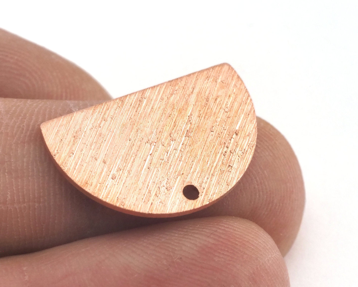 Brushed Semi Circle Half Moon raw Copper 22x14mm (0.8mm thickness) charms findings blank OZ3667-175