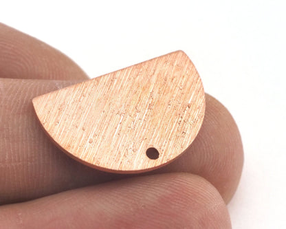 Brushed Semi Circle Half Moon raw Copper 22x14mm (0.8mm thickness) charms findings blank OZ3667-175