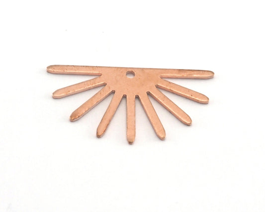 Sun Charms 25x13mm 1 hole Raw Copper findings R213-72