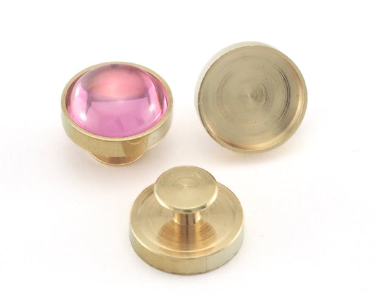 Cuff link blank bezel raw brass , 18x10.5mm 16mm setting studs, shirt collar tuxedo stud, OZ3943