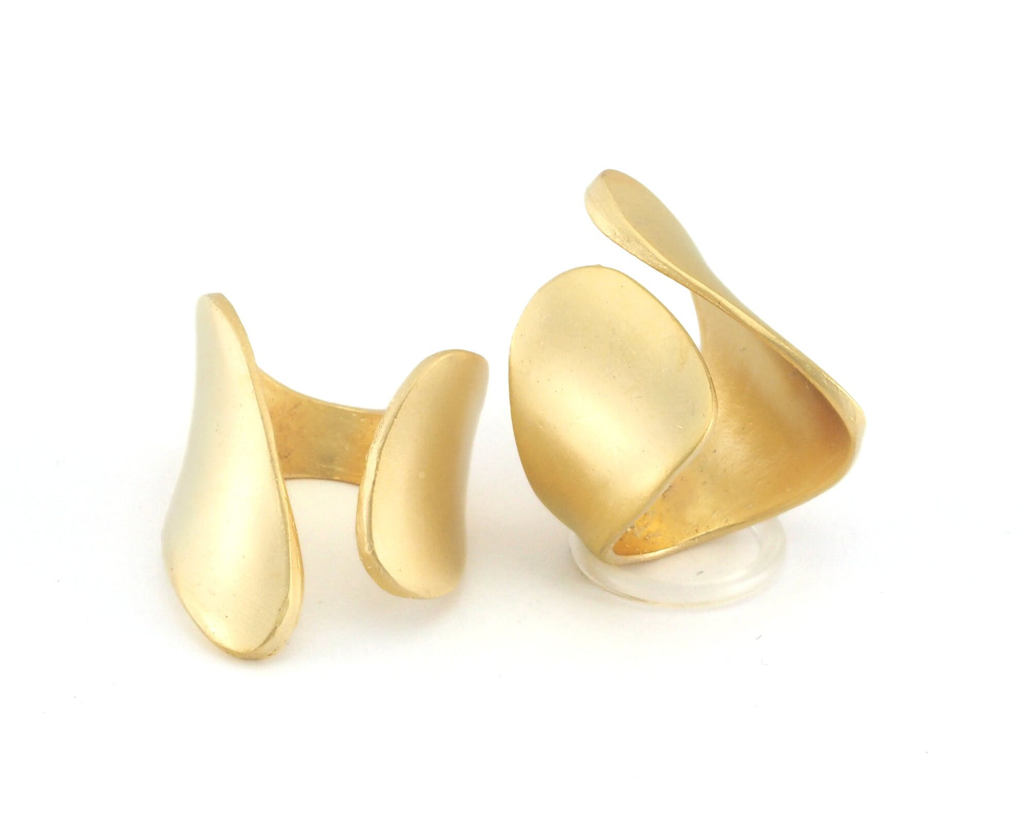 Adjustable Ring Matte Gold Plated Brass 28mm (16.5mm 6US inner size) OZ746