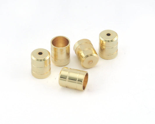 Tassel Part 6x7,8mm 5mm inner gold plated brass holder finding charm end caps 1488 NC5