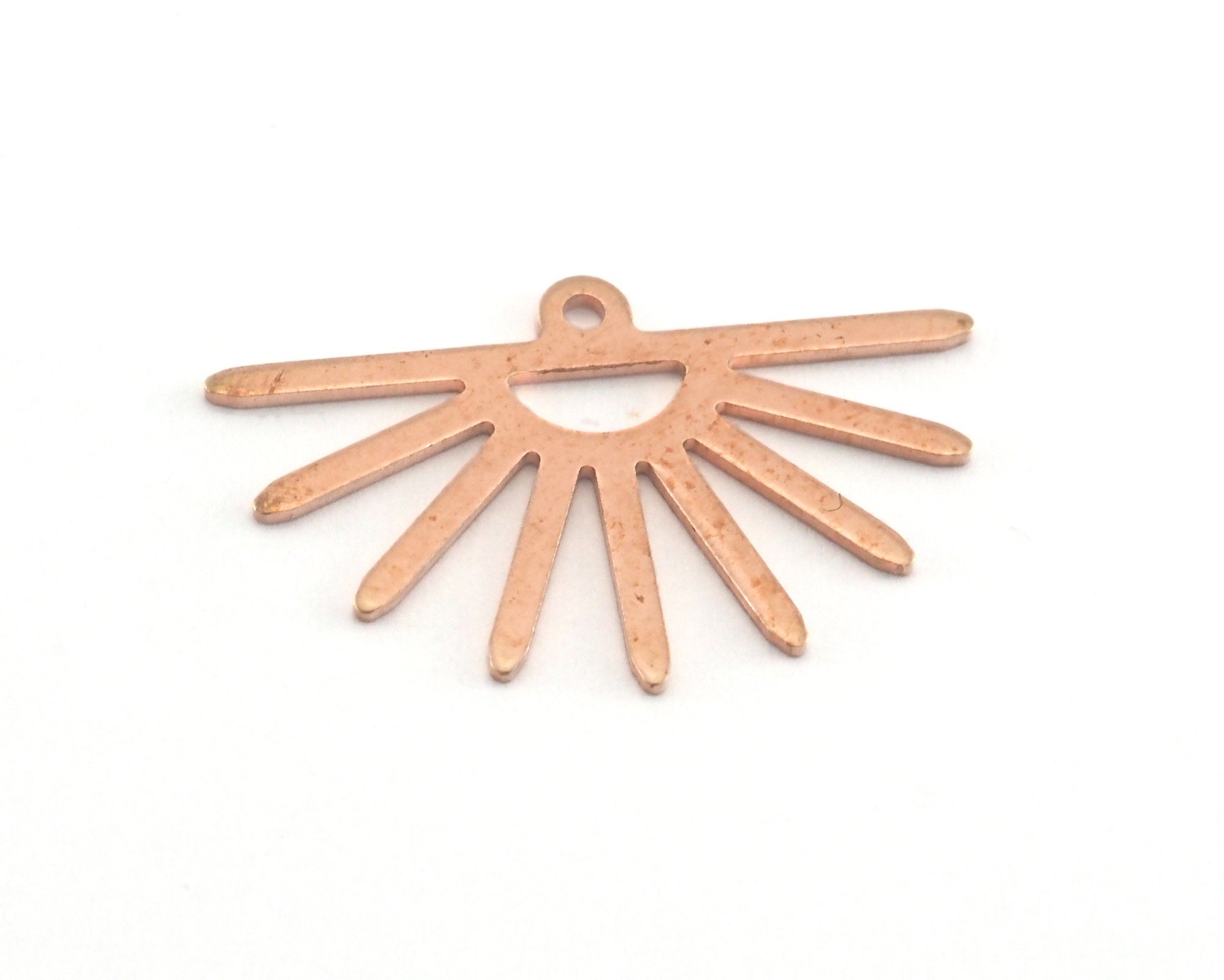 Sun Charms 25x15.5mm 1 hole Raw Copper findings R209-72