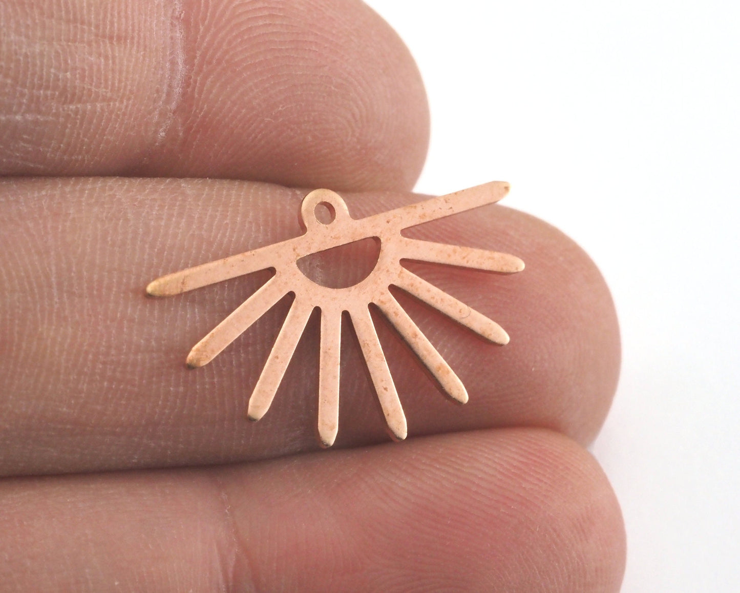 Sun Charms 25x15.5mm 1 hole Raw Copper findings R209-72